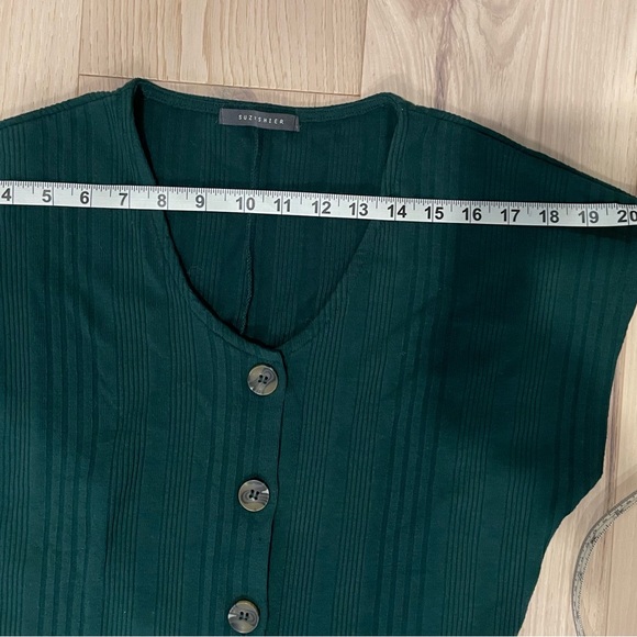 Suzy Shier Green Romper size Medium - Picture 8 of 9